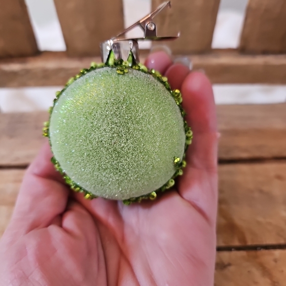 Sugarplum Dreams Macaron Glass Clip On Ornaments Pastel Bakery Glittered 2 Sets - Picture 5 of 5